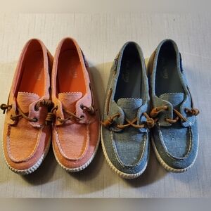 Sperry canvas boat shoes women's size 8 (bundle of 2 pair)